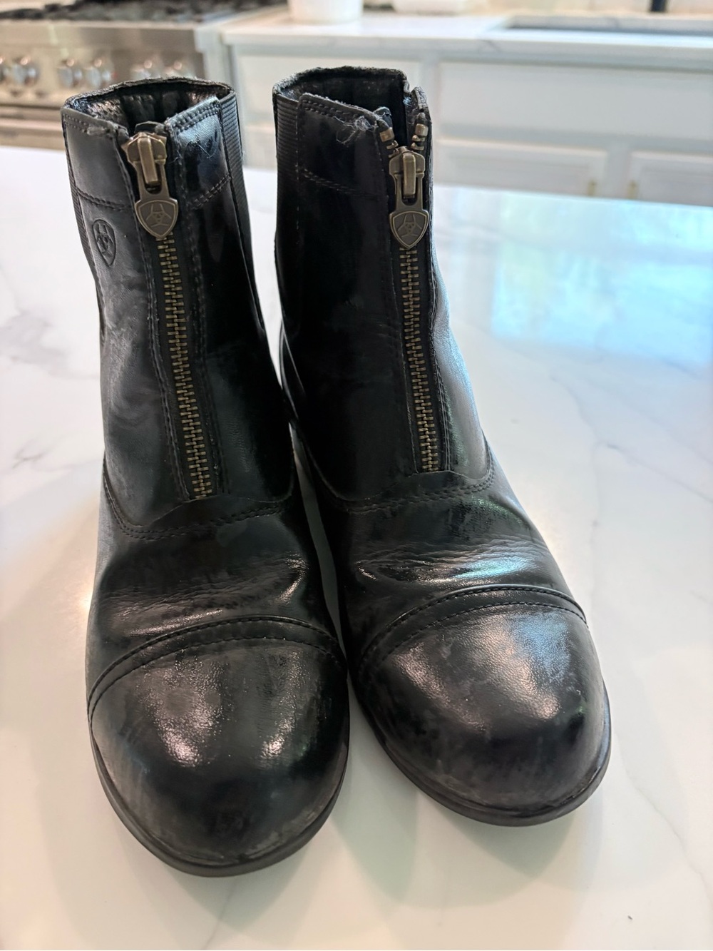 Ariat Kids Devon IV Black Waterproof Zip Paddock Boots Size 4 - Picture 2 of 6